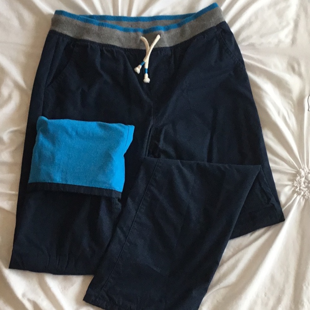 Cotton lined navy blue pants